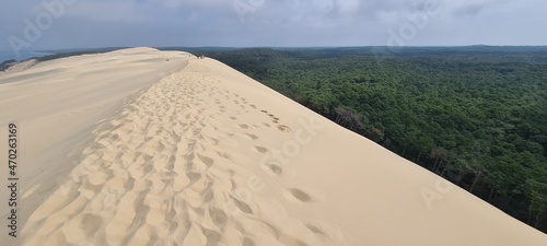 Dune of Pilat in France, the largest sand dune in Europe