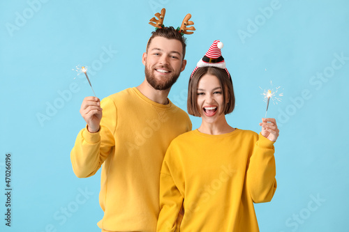 Happy young couple in styli...