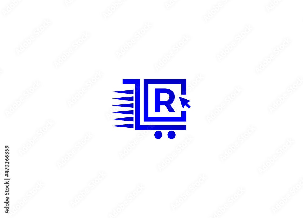 Online shopping logo .R letter logo.Online shop logo Online shopping logo .R letter logo.Online shop logo