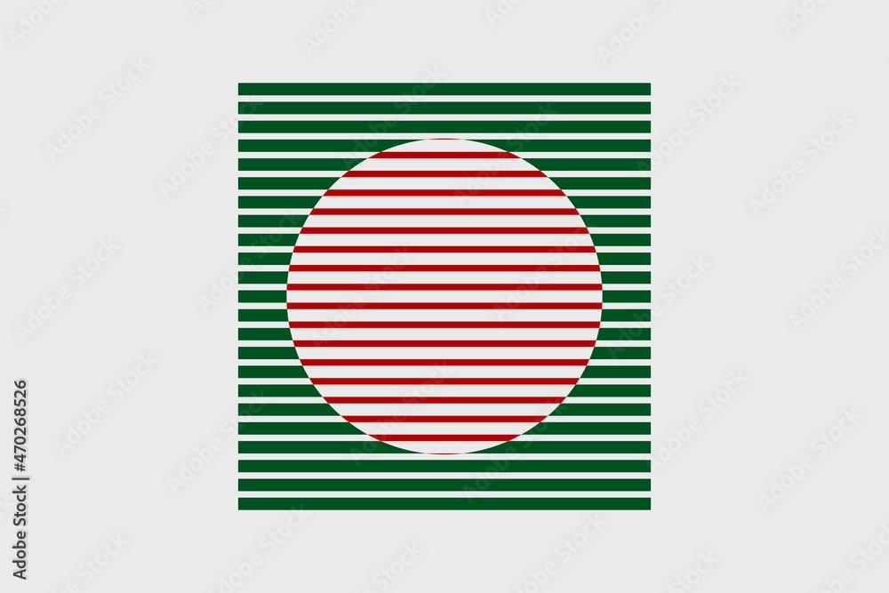 Bangladesh Conceptual seamless line texture vector illustration.  Green,  and red concept vector design.