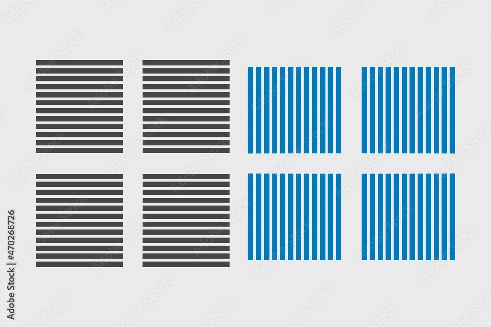 Seamless Horizontal, and vertical line texture pattern set design. Texture fabric vector elements for apparel sector clothes. Seamless Horizontal, and vertical line texture pattern set design. Texture fabric vector elements for apparel sector clothes.