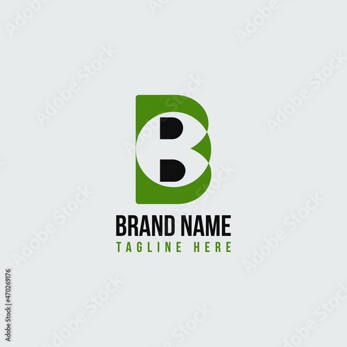 B conceptual letter mark logo design.  Balance, Business,  and Biogas related icon design.  B concept fashion house logo. 