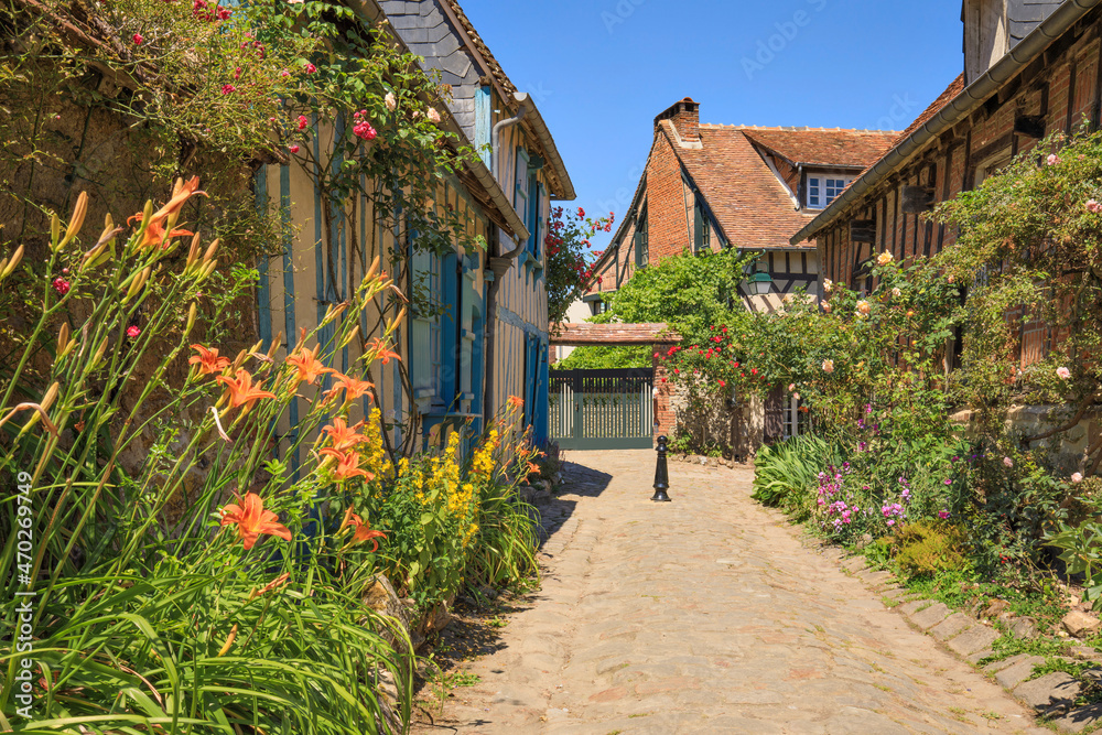 Gerberoy, village de l'Oise, Hauts-de-France, France	
