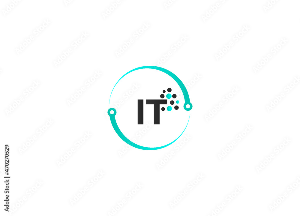 Initial based clean and minimal Logo. IT H I letter creative technology monogram icon symbol and vector design Initial based clean and minimal Logo. IT H I letter creative technology monogram icon symbol and vector design