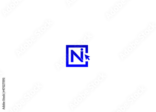 Ni logo template with vector