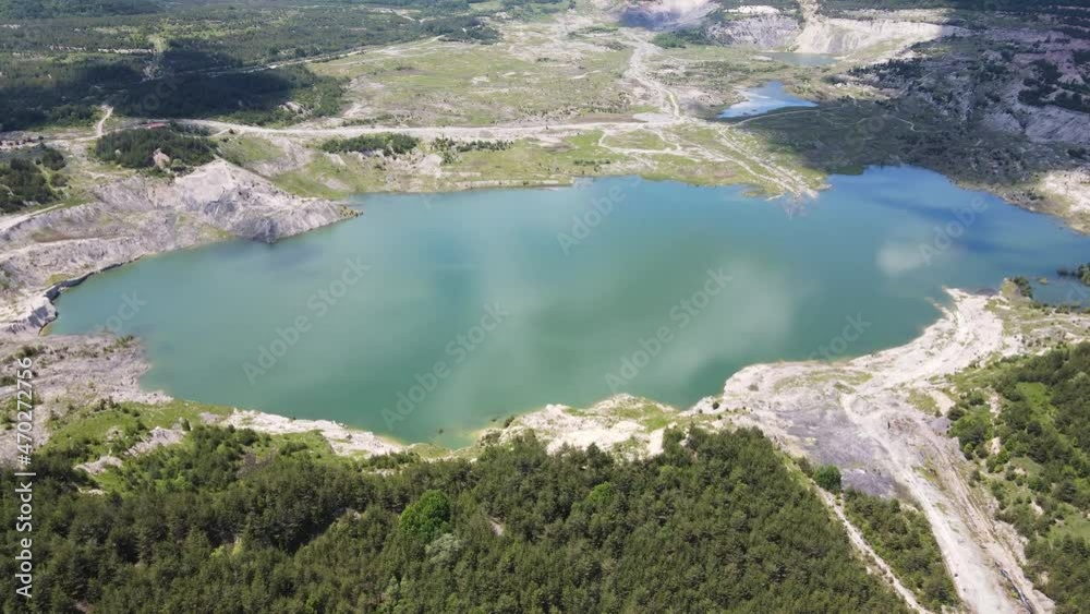 Aerial view of Mine Chukurovo at Lozenska Mountain, Sofia Region, Bulgaria Aerial view of Mine Chukurovo at Lozenska Mountain, Sofia Region, Bulgaria