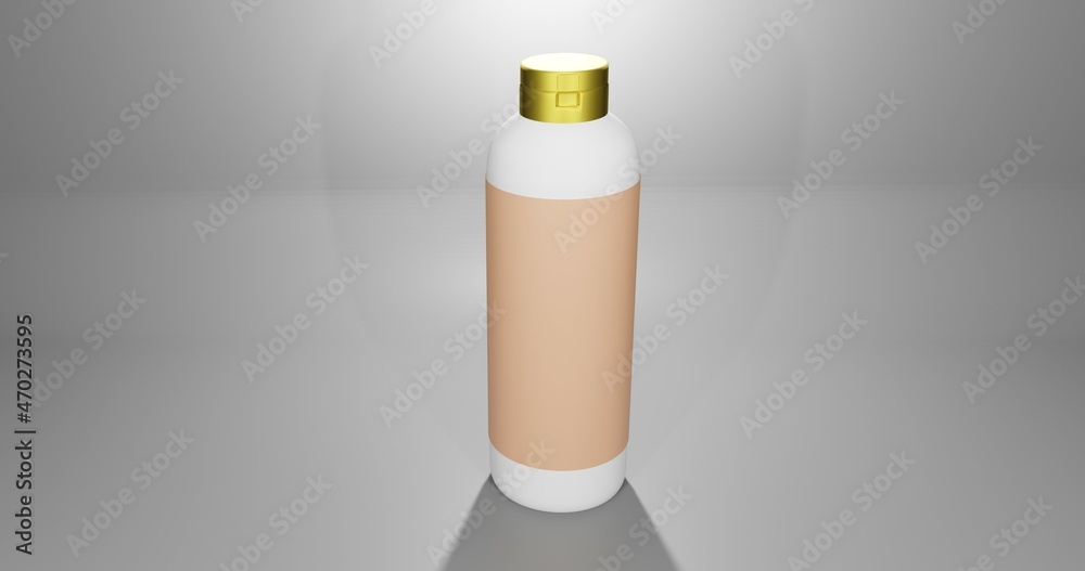 Shampoo bottle 3d rendering Shampoo bottle 3d rendering