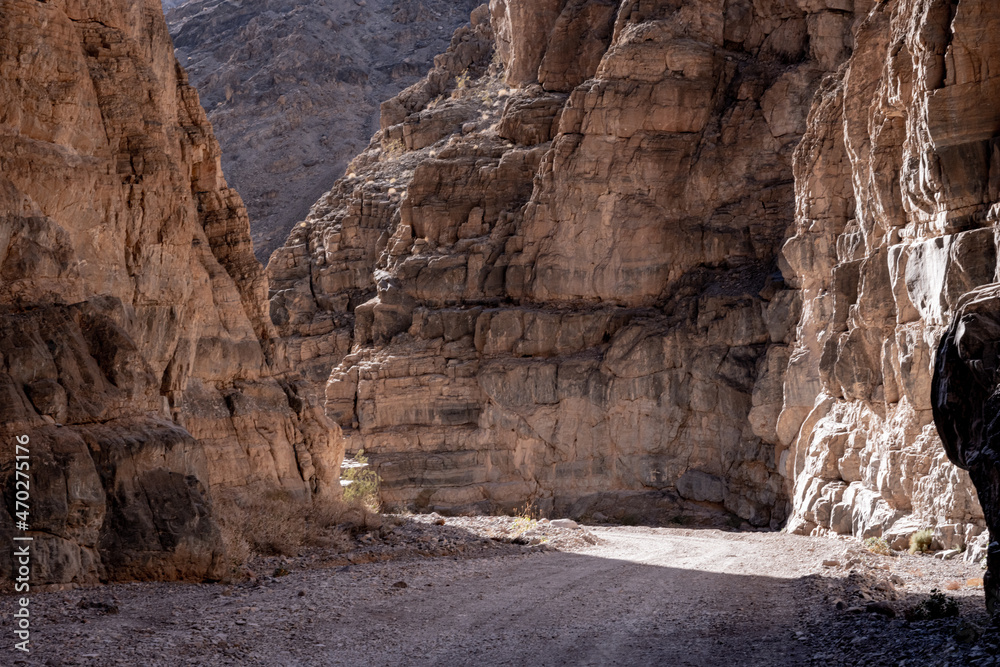 Bright Light Hits The Wall Of Titus Canyon