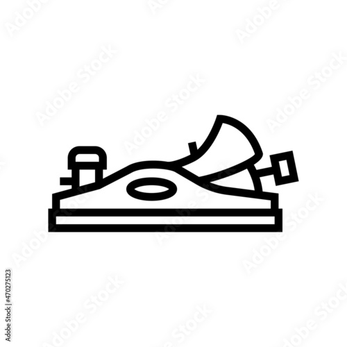 block plane carpenter tool line icon vector. block plane carpenter tool sign. isolated contour symbol black illustration