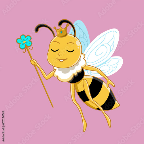 illustration vector graphic of queen bee