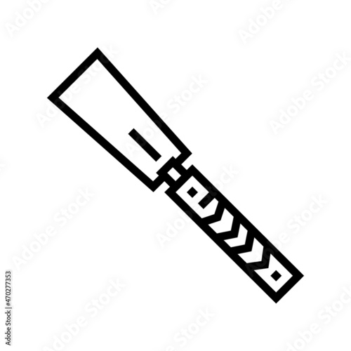 japanese saw carpenter accessory line icon vector. japanese saw carpenter accessory sign. isolated contour symbol black illustration