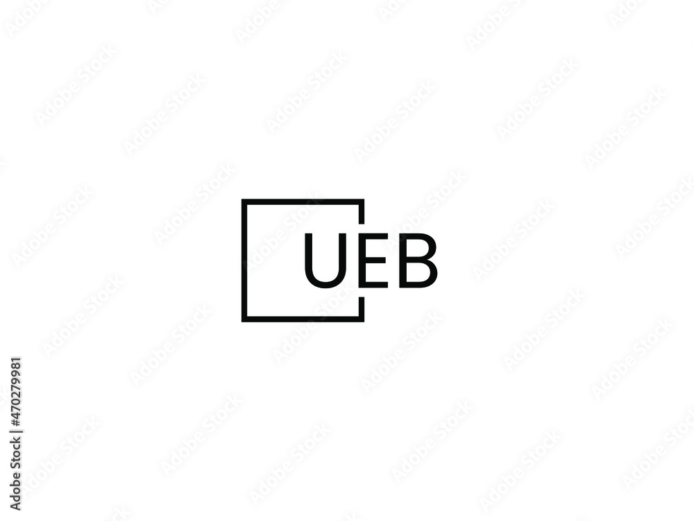 UEB letter initial logo design vector illustration UEB letter initial logo design vector illustration