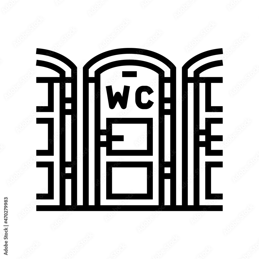 public bio toilet line icon vector. public bio toilet sign. isolated contour symbol black illustration public bio toilet line icon vector. public bio toilet sign. isolated contour symbol black illustration