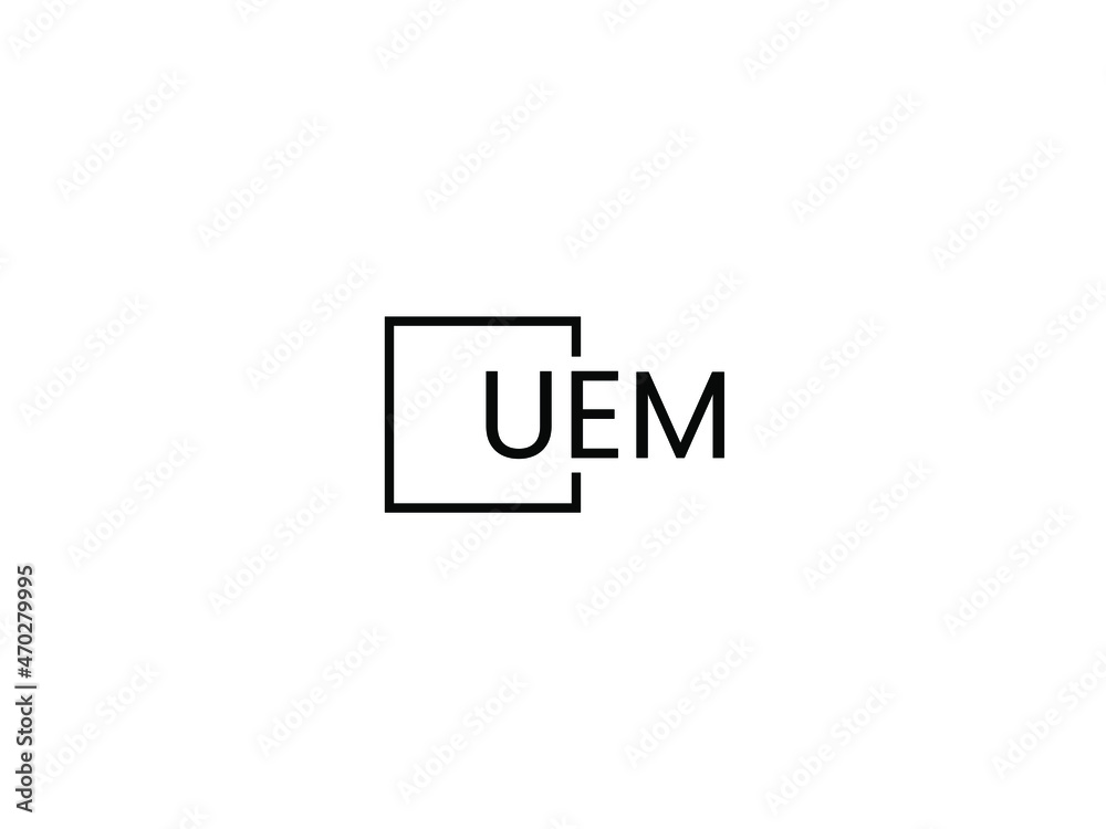 UEM letter initial logo design vector illustration