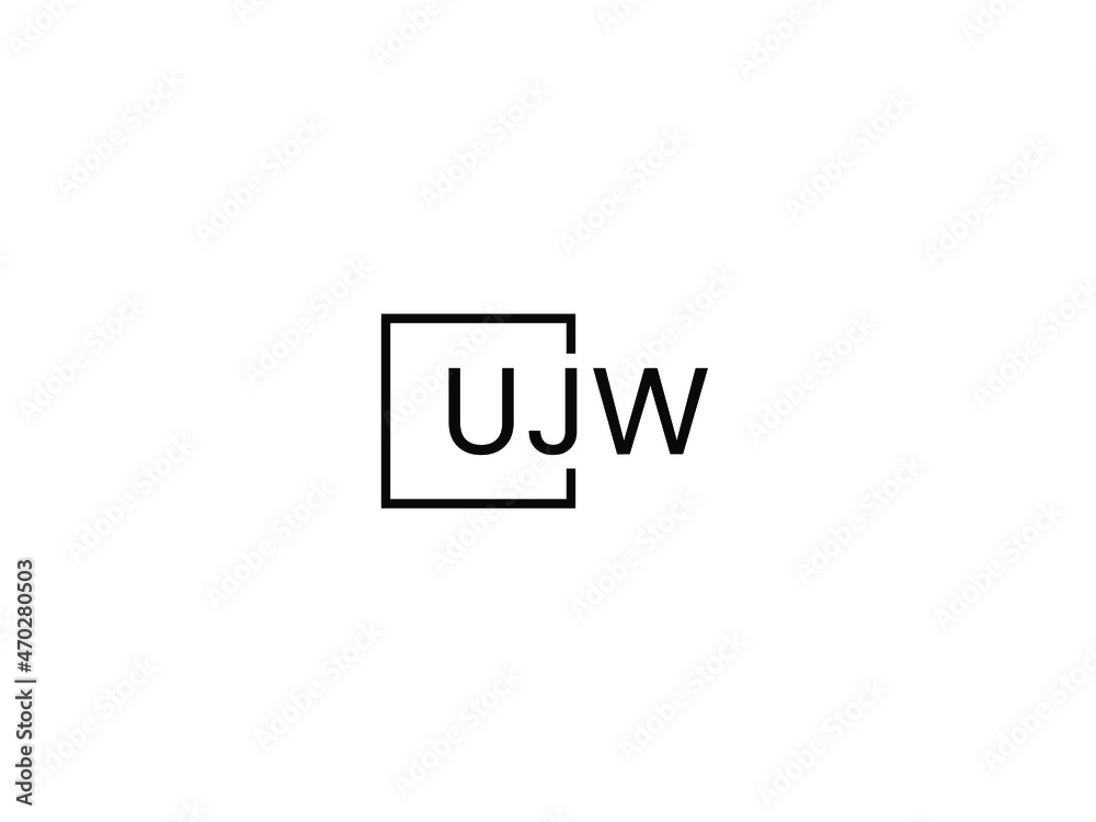 UJW letter initial logo design vector illustration UJW letter initial logo design vector illustration