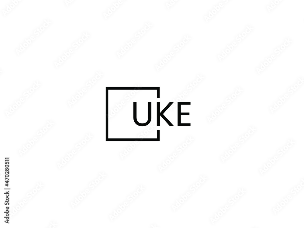 Obraz premium UKE letter initial logo design vector illustration