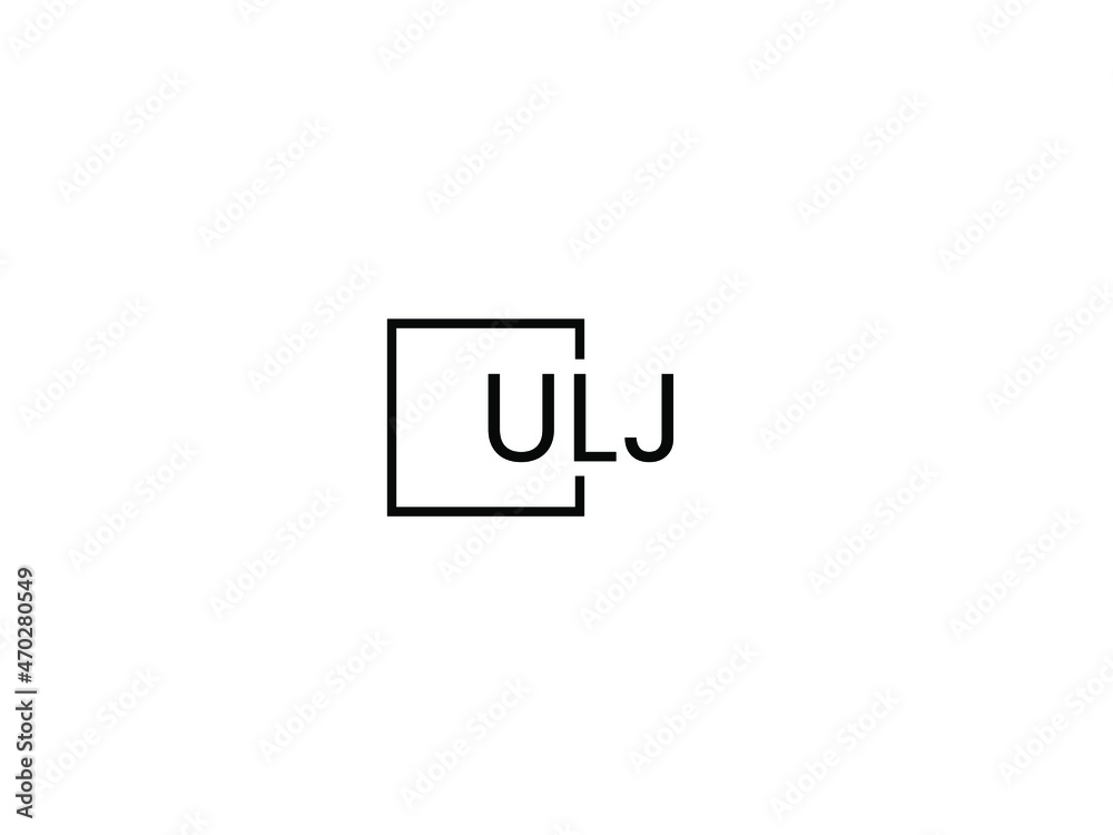 ULJ letter initial logo design vector illustration
