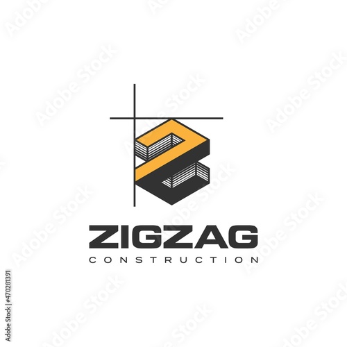 Modern Masculine Geometric Logo design for Construction Industrial Business