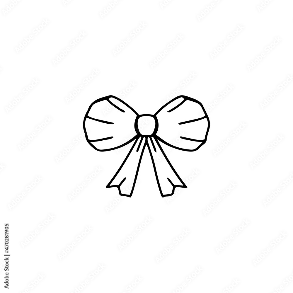 Fototapeta premium Beautiful ribbon element for decorative design. Simple vector illustration. 