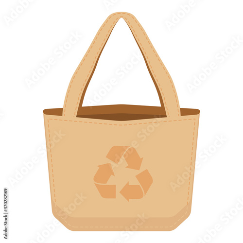 reusable cloth bag with recycle logo