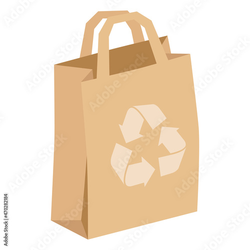 paper bag with recycle logo