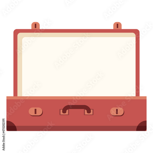 opened hand suitcase