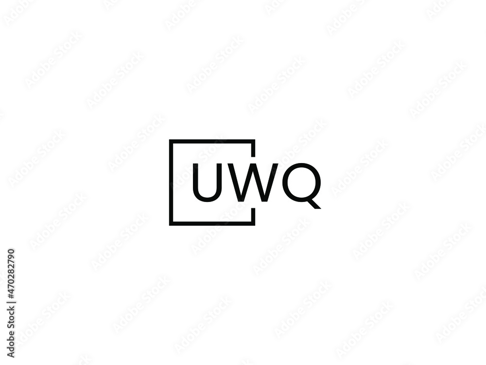 Fototapeta premium UWQ letter initial logo design vector illustration