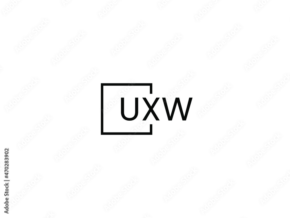 UXW letter initial logo design vector illustration