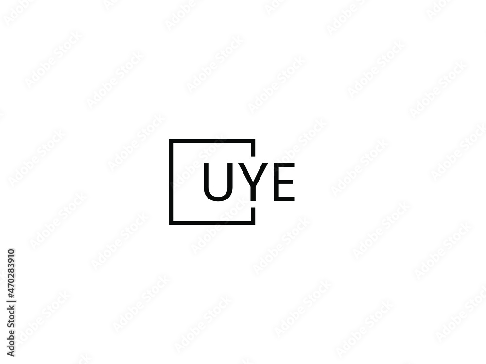 UYE letter initial logo design vector illustration UYE letter initial logo design vector illustration