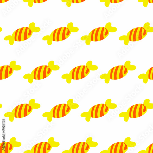 Vector candy canes for Halloween and Valentine's day! Simple seamless pattern for seasonal design, textile, decoration kids playroom or greeting card. Hand drawn prints and doodle. Caramel sweets.