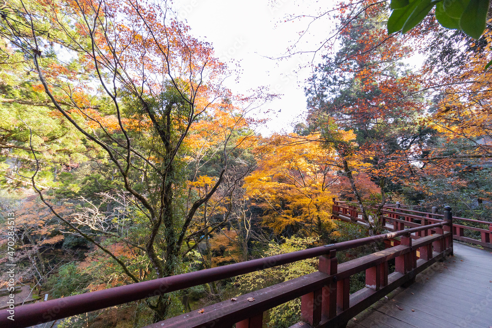 那谷寺の秋の紅葉風景 那谷寺の秋の紅葉風景