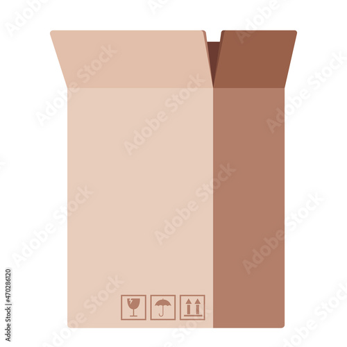 opened empty paper box