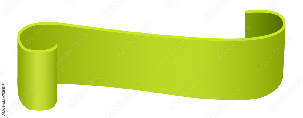 Obraz premium green blank ribbon tag