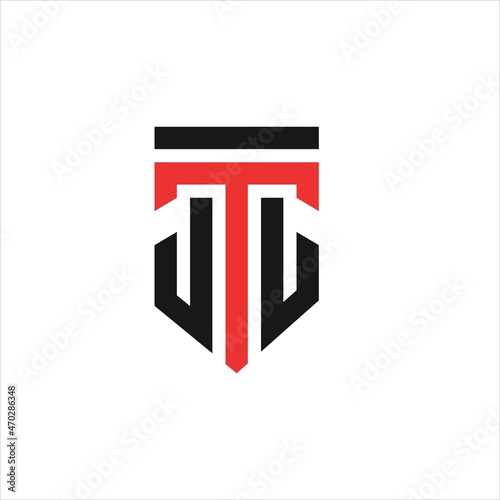 initials t l logo vector template shield photo