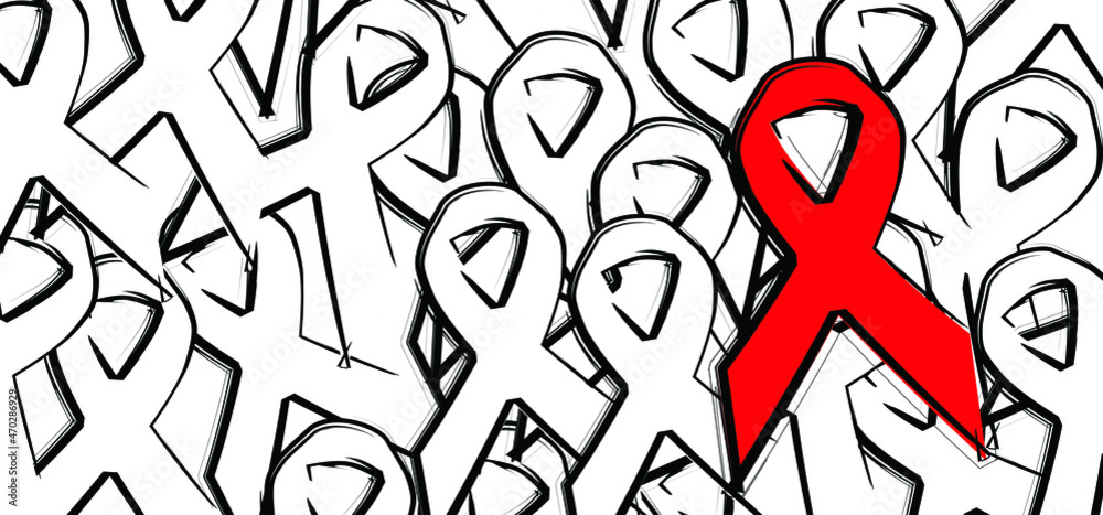 Obraz premium Red ribbon week is an alcohol, tobacco, and other drug and violence prevention awareness campaign observed annually in October in the United States. Vector icon or pictogram. Concept symbol