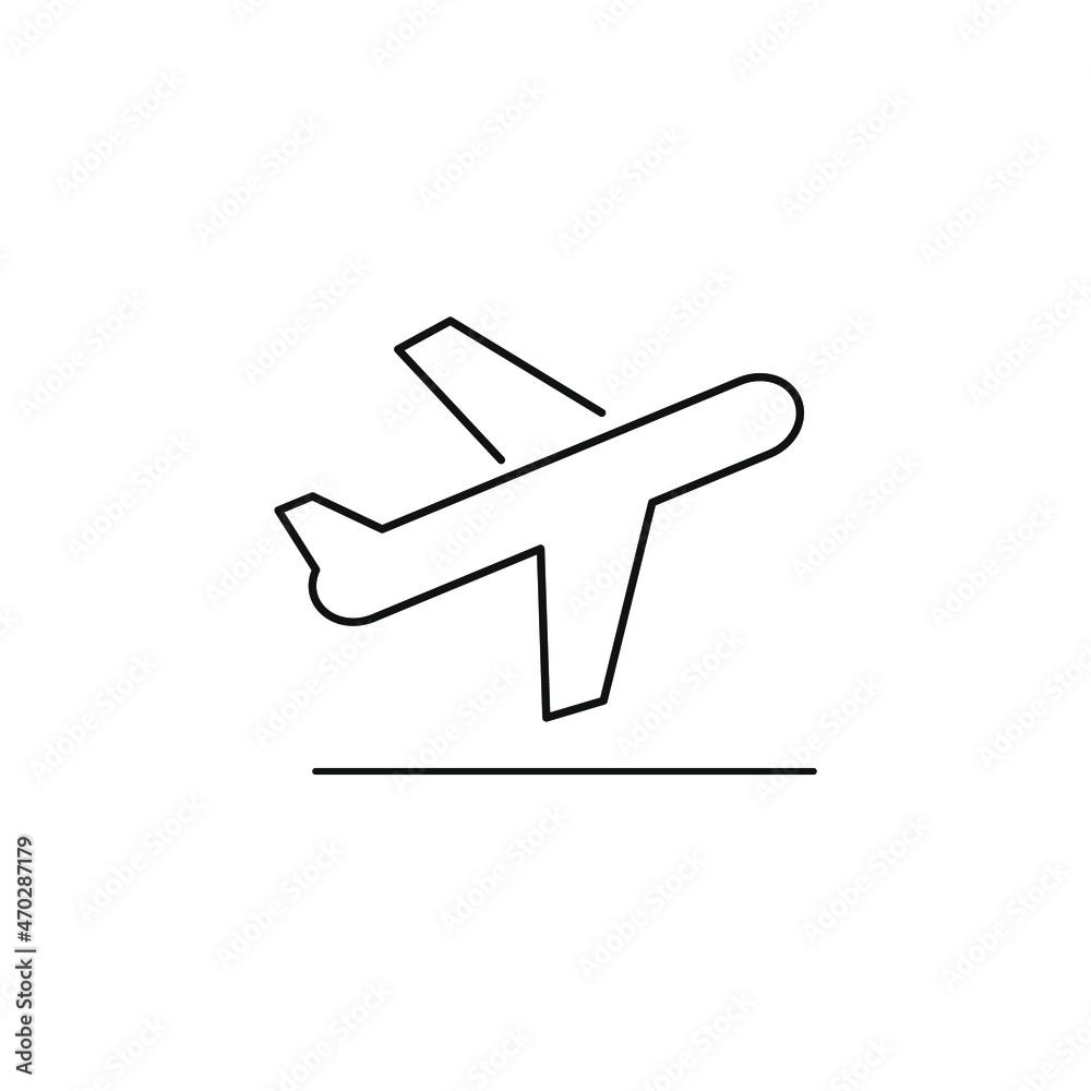 departure icons symbol vector elements for infographic web