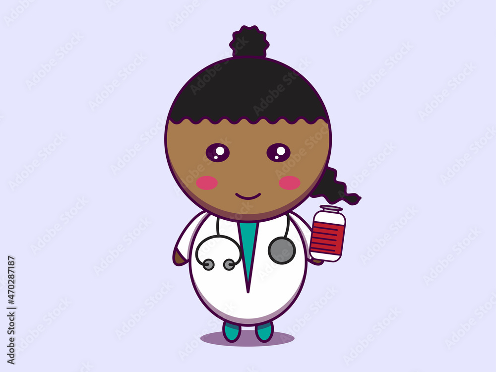 cute doctor character vector cartoon illustration cute doctor character vector cartoon illustration