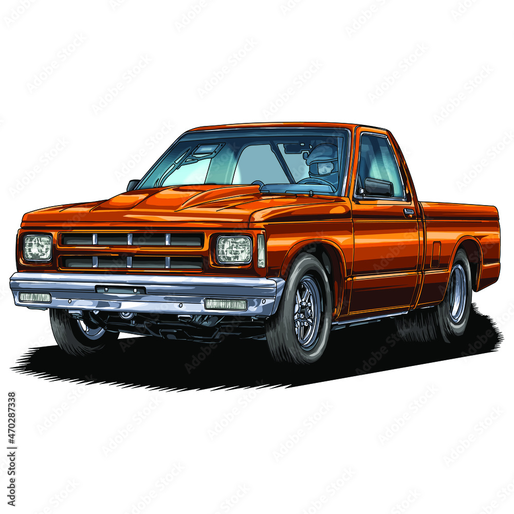 Truck car isolated on white background. vector illustration. Truck car isolated on white background. vector illustration.