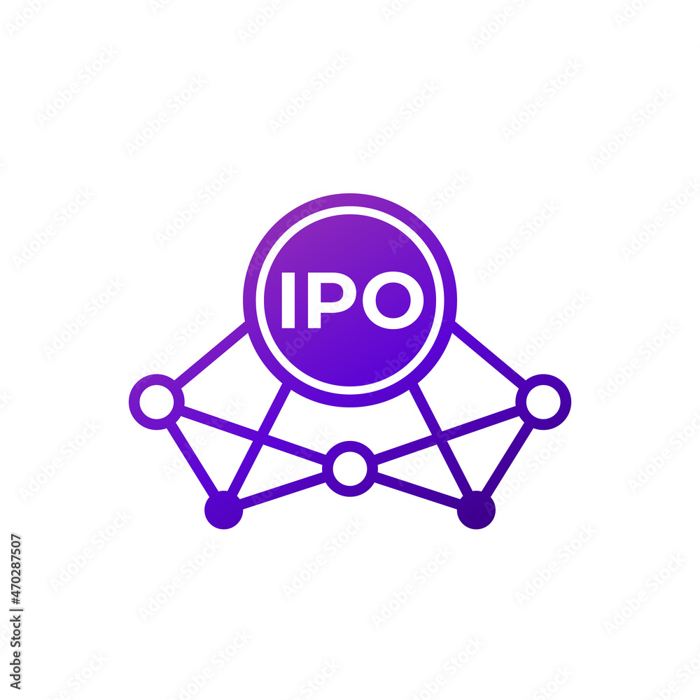 IPO icon, Initial public offering IPO icon, Initial public offering