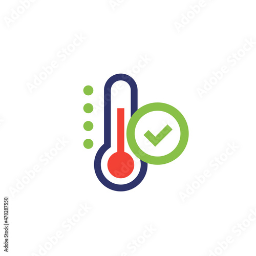 temperature control icon with a checkmark