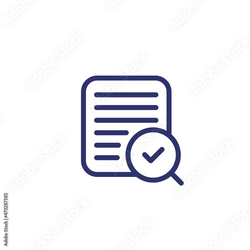 audit or review line icon
