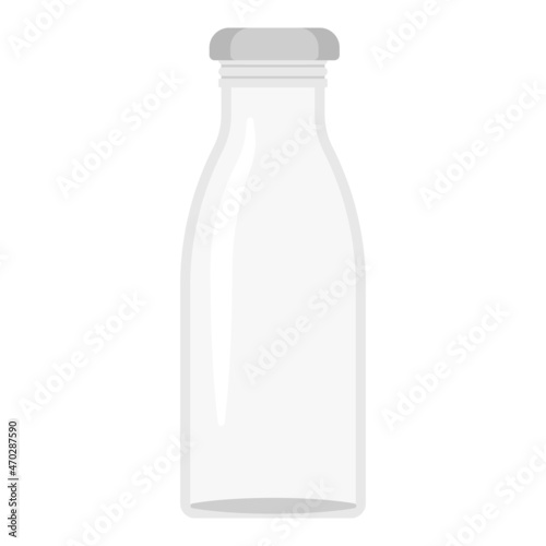 transparent glass bottle