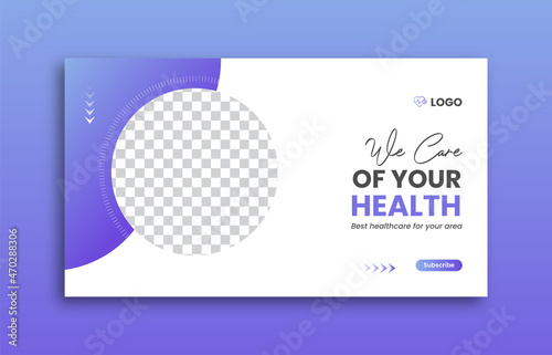 Medical healthcare Landscape social media post, medical web banner design
