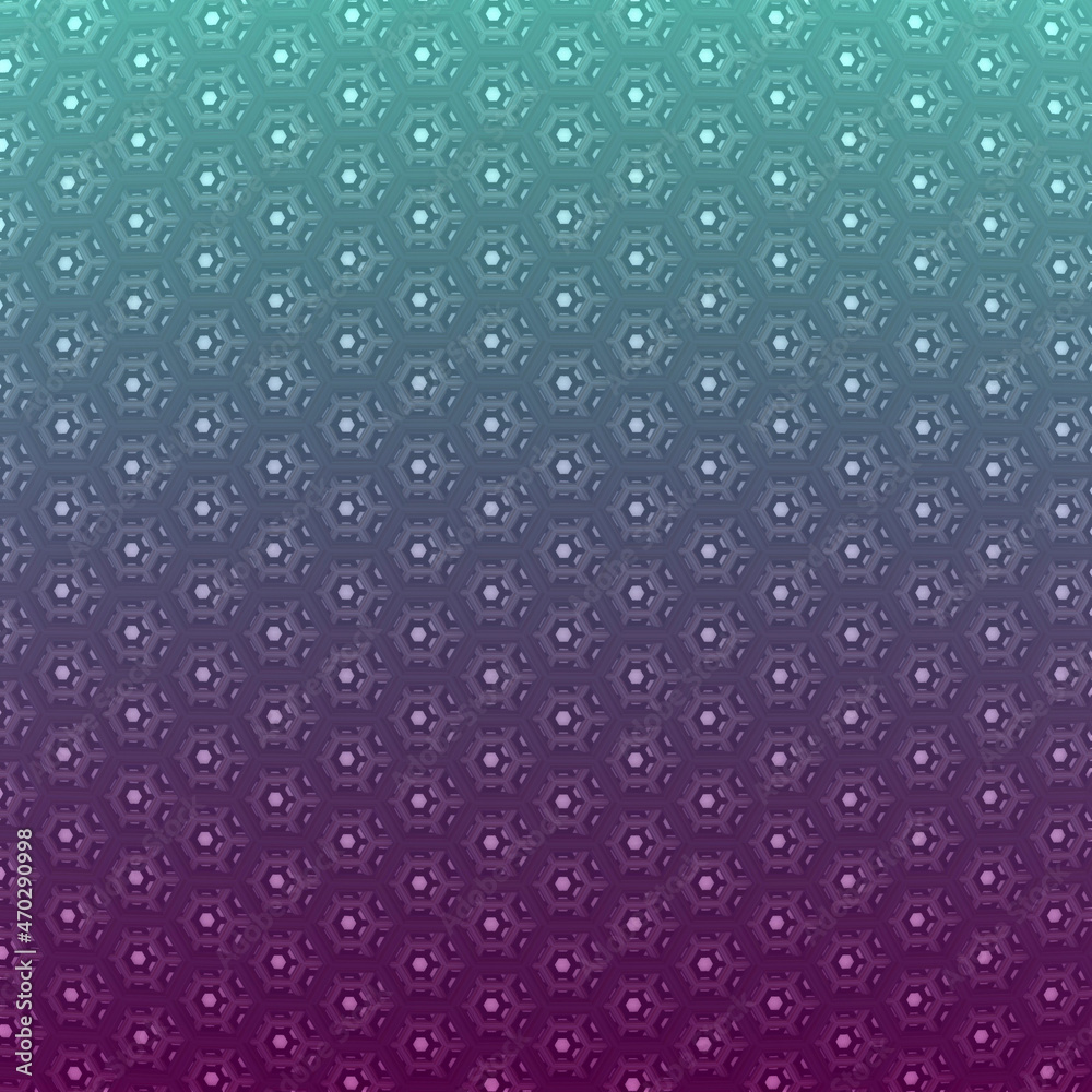 Abstract 3d background with hexagonal texture. Blue and purple gradient. Seamless pattern Abstract 3d background with hexagonal texture. Blue and purple gradient. Seamless pattern