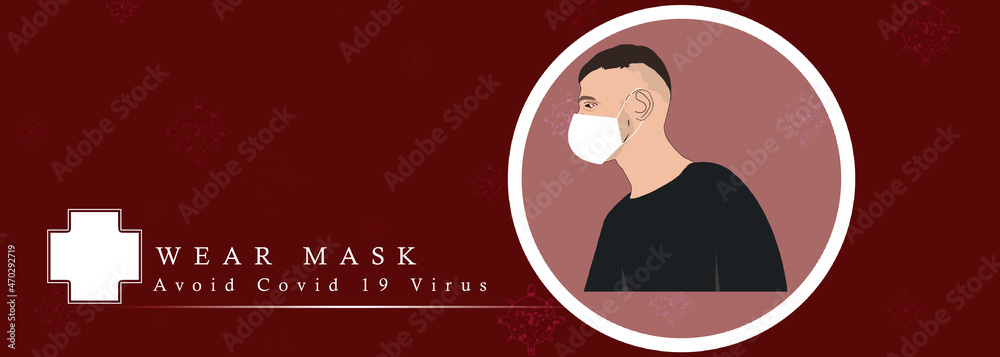 Obraz premium 2d illustration were mask concept