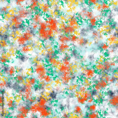 Abstract multicolored brush trokes. Chaotic seamless pattern