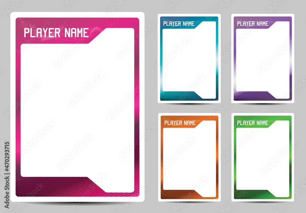 sport or game player card frame template design Stock Vector Adobe Stock