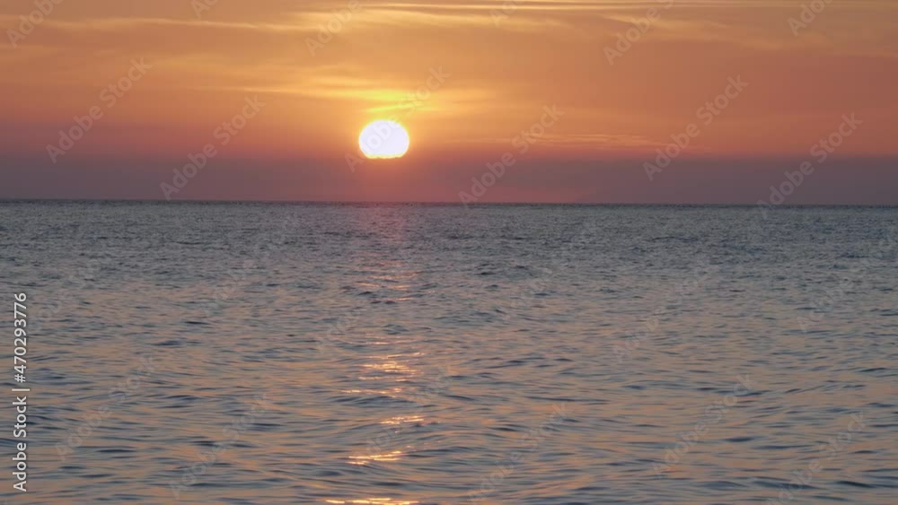 Sunset on the Black Sea. The sun sets in the water. Sunset on the Black Sea. The sun sets in the water.