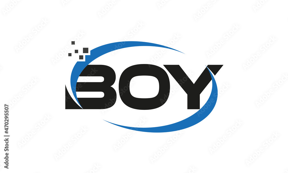 dots or points letter BOY technology logo designs concept vector Template Element dots or points letter BOY technology logo designs concept vector Template Element