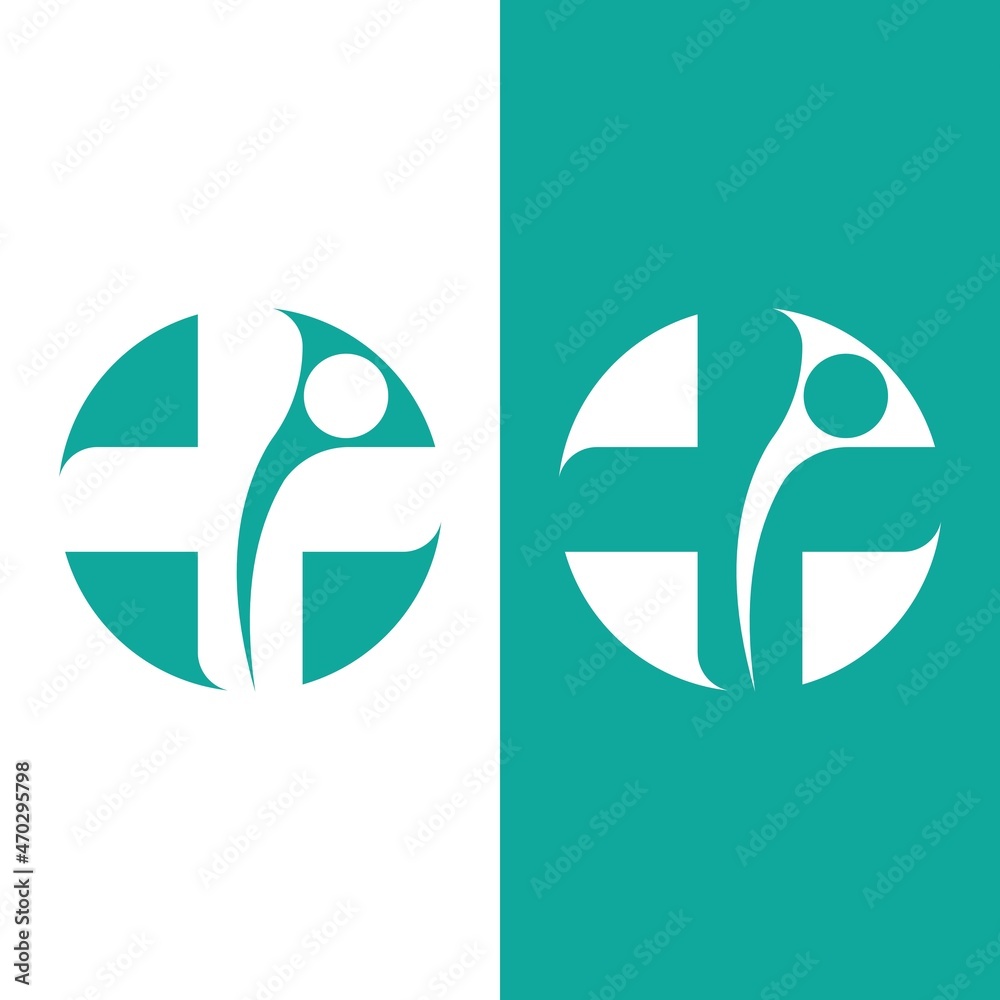 Obraz premium health medical logo design